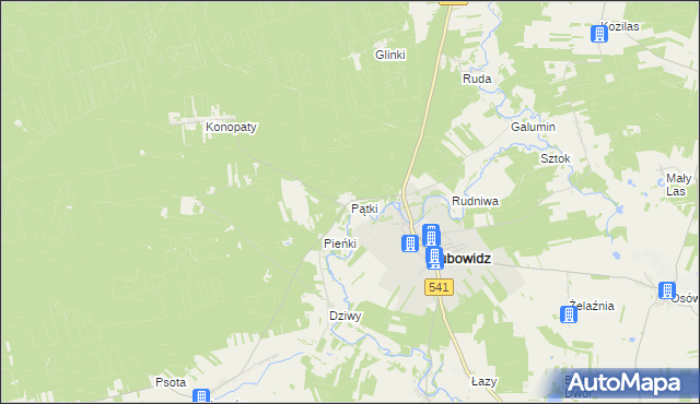 mapa Pątki, Pątki na mapie Targeo