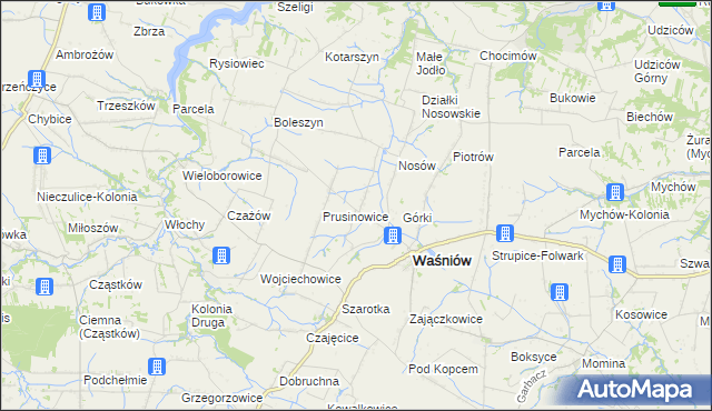 mapa Pękosławice, Pękosławice na mapie Targeo