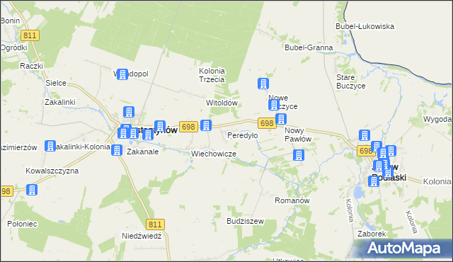 mapa Peredyło, Peredyło na mapie Targeo