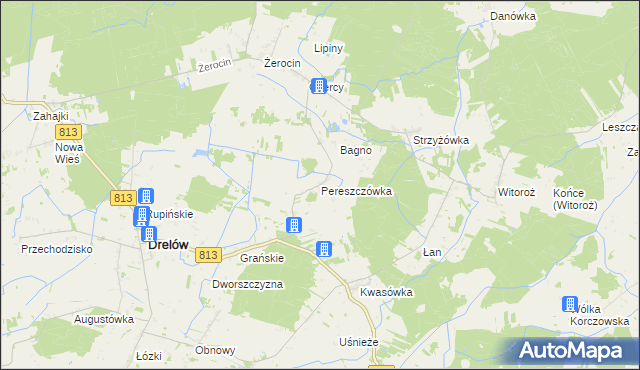 mapa Pereszczówka, Pereszczówka na mapie Targeo