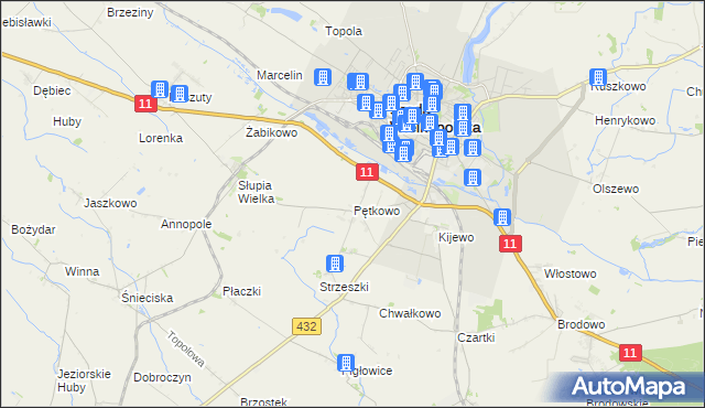 mapa Pętkowo, Pętkowo na mapie Targeo