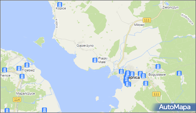 mapa Piaski Małe, Piaski Małe na mapie Targeo