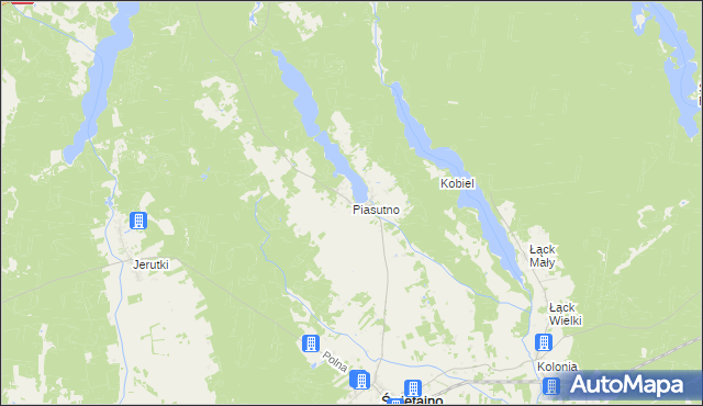 mapa Piasutno, Piasutno na mapie Targeo