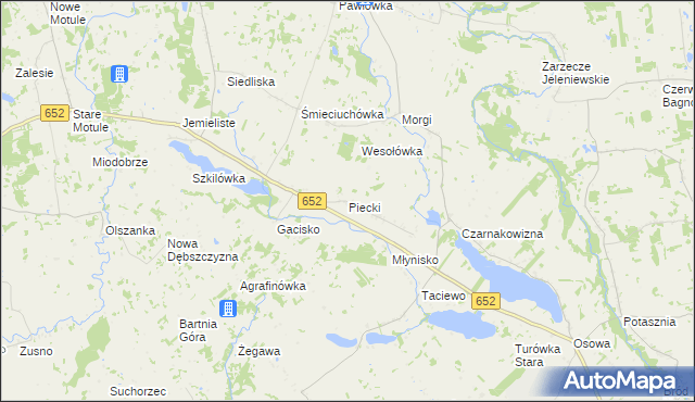 mapa Piecki gmina Filipów, Piecki gmina Filipów na mapie Targeo