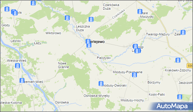 mapa Pieczyski, Pieczyski na mapie Targeo