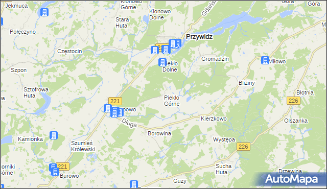 mapa Piekło Górne, Piekło Górne na mapie Targeo