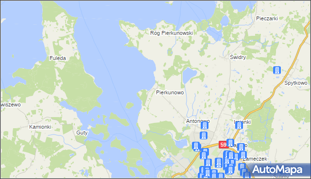 mapa Pierkunowo, Pierkunowo na mapie Targeo