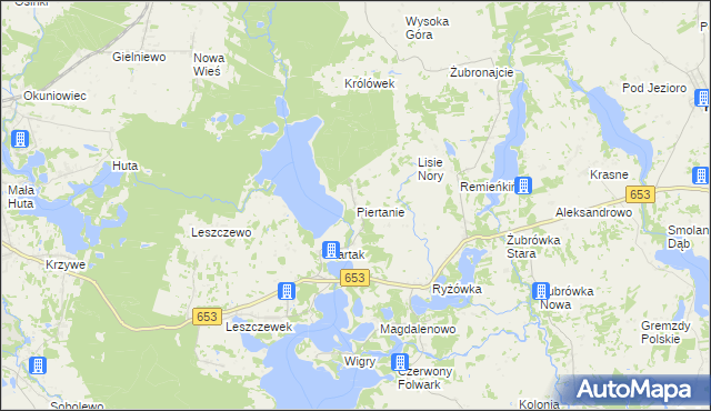 mapa Piertanie, Piertanie na mapie Targeo