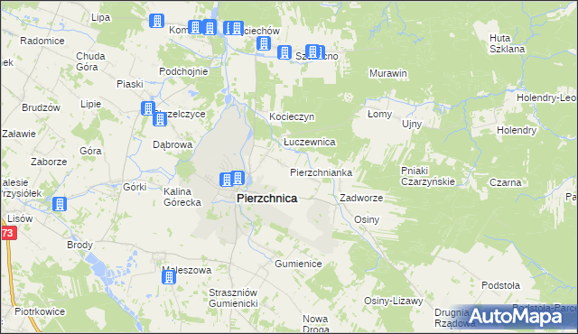 mapa Pierzchnianka, Pierzchnianka na mapie Targeo