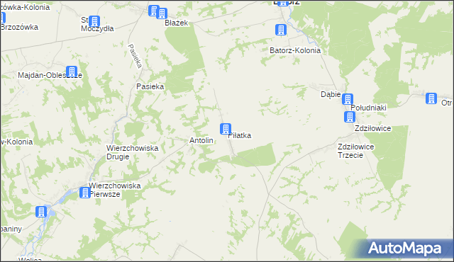 mapa Piłatka gmina Godziszów, Piłatka gmina Godziszów na mapie Targeo