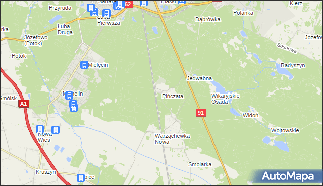 mapa Pińczata, Pińczata na mapie Targeo