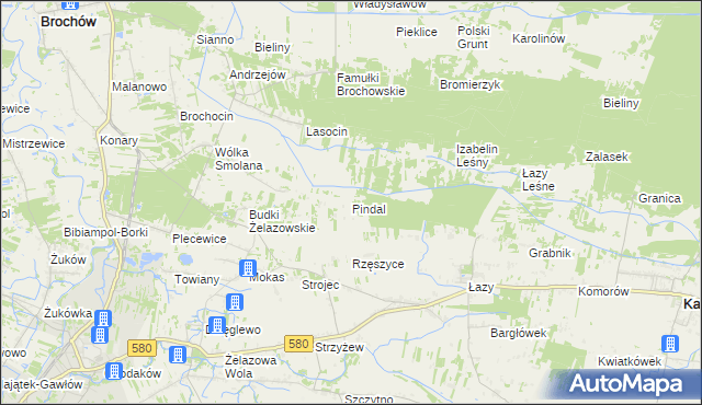 mapa Pindal, Pindal na mapie Targeo