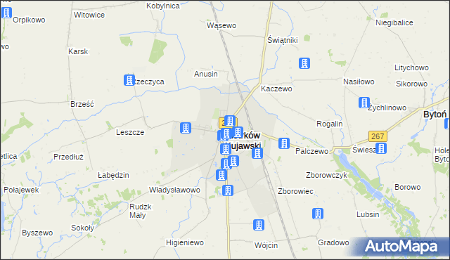 mapa Piotrków Kujawski, Piotrków Kujawski na mapie Targeo