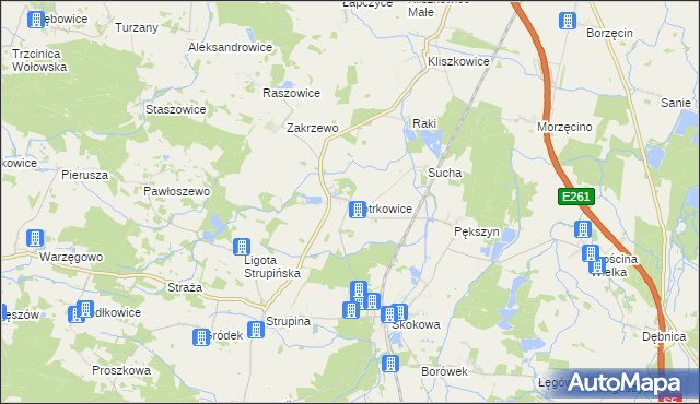 mapa Piotrkowice gmina Prusice, Piotrkowice gmina Prusice na mapie Targeo