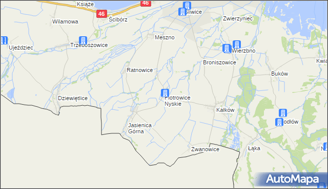 mapa Piotrowice Nyskie, Piotrowice Nyskie na mapie Targeo