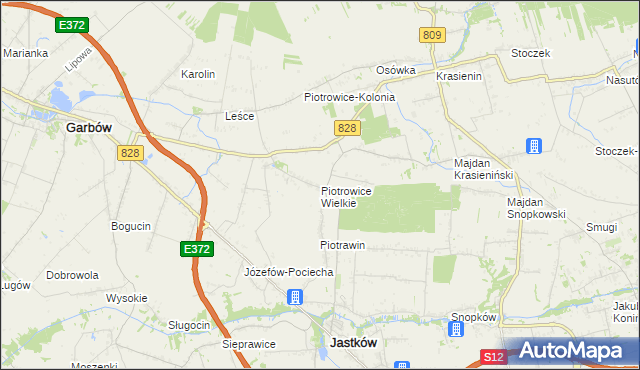 mapa Piotrowice Wielkie, Piotrowice Wielkie na mapie Targeo