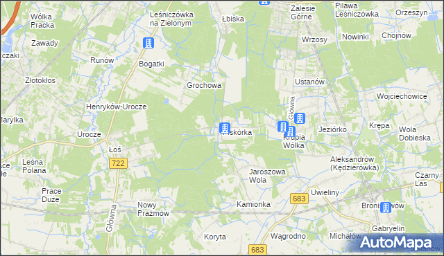 mapa Piskórka, Piskórka na mapie Targeo