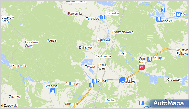 mapa Pląskowice, Pląskowice na mapie Targeo