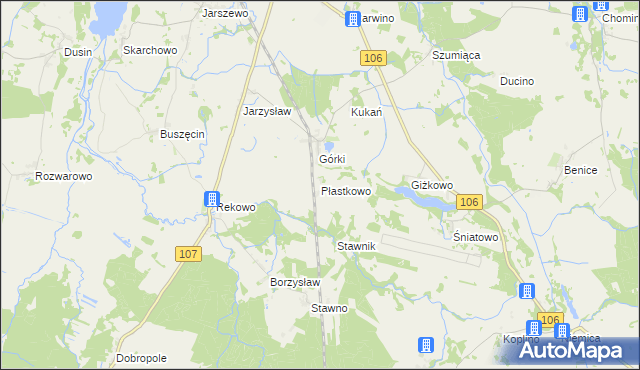 mapa Płastkowo, Płastkowo na mapie Targeo