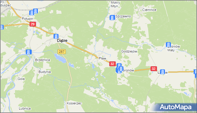 mapa Pław, Pław na mapie Targeo