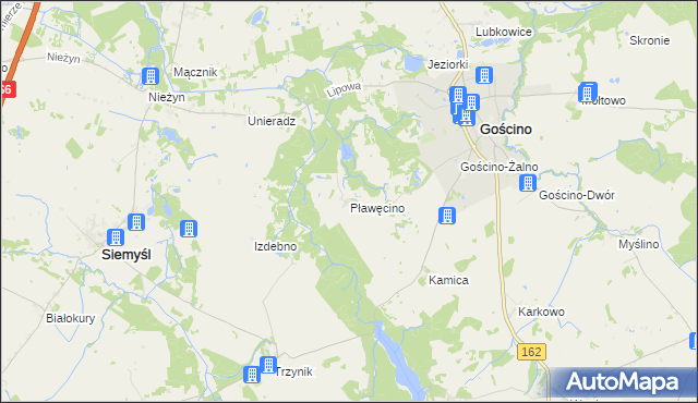 mapa Pławęcino, Pławęcino na mapie Targeo