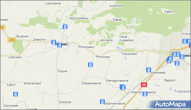 mapa Płonkowo, Płonkowo na mapie Targeo