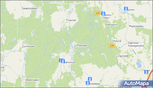 mapa Płotkowo, Płotkowo na mapie Targeo