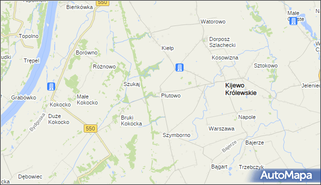 mapa Płutowo, Płutowo na mapie Targeo