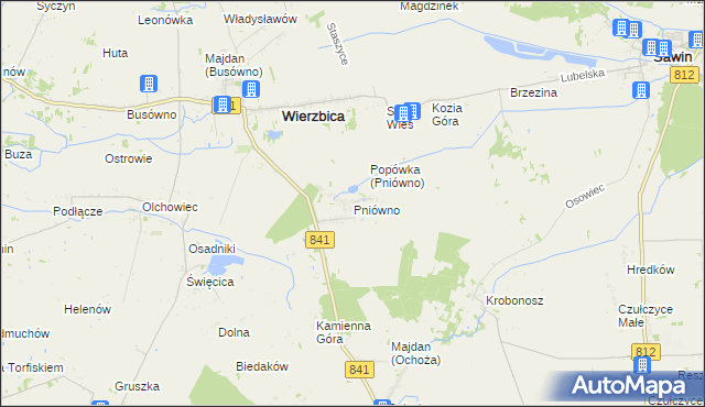 mapa Pniówno, Pniówno na mapie Targeo