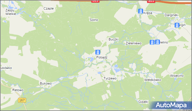 mapa Pobądz, Pobądz na mapie Targeo