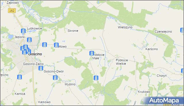 mapa Pobłocie Małe, Pobłocie Małe na mapie Targeo