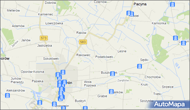 mapa Podatkówek, Podatkówek na mapie Targeo