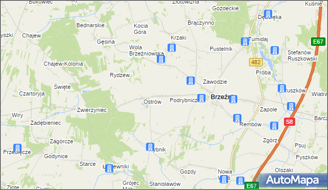 mapa Podcabaje, Podcabaje na mapie Targeo