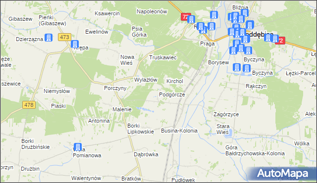 mapa Podgórcze, Podgórcze na mapie Targeo