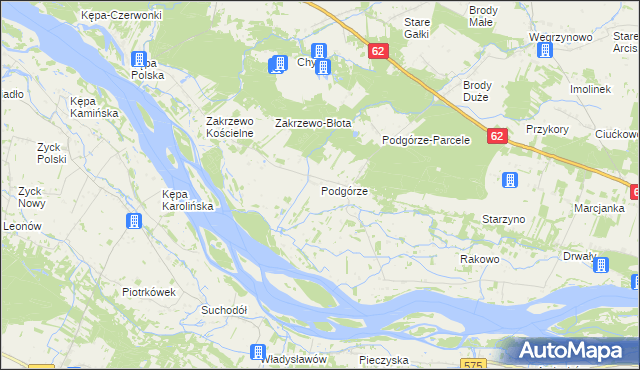 mapa Podgórze gmina Mała Wieś, Podgórze gmina Mała Wieś na mapie Targeo