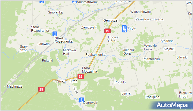 mapa Podjanowszczyzna, Podjanowszczyzna na mapie Targeo