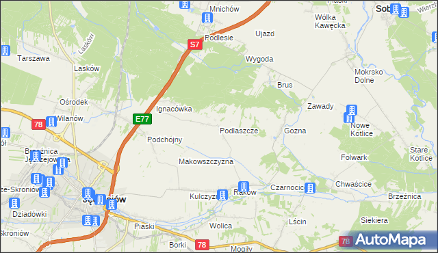 mapa Podlaszcze, Podlaszcze na mapie Targeo