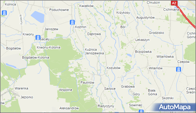 mapa Podłużyce, Podłużyce na mapie Targeo