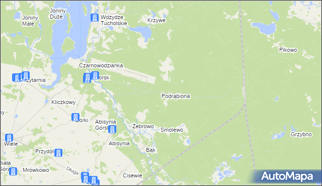 mapa Podrąbiona, Podrąbiona na mapie Targeo