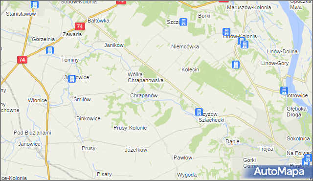 mapa Podszyn, Podszyn na mapie Targeo