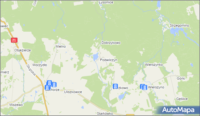 mapa Podwilczyn, Podwilczyn na mapie Targeo