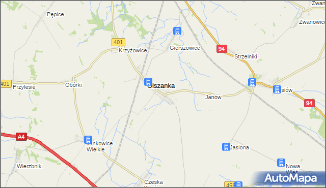 mapa Pogorzela gmina Olszanka, Pogorzela gmina Olszanka na mapie Targeo