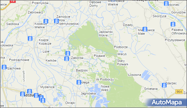 mapa Pojawie, Pojawie na mapie Targeo