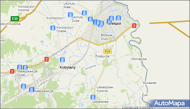mapa Polatycze, Polatycze na mapie Targeo