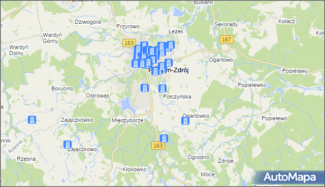 mapa Połczyńska, Połczyńska na mapie Targeo