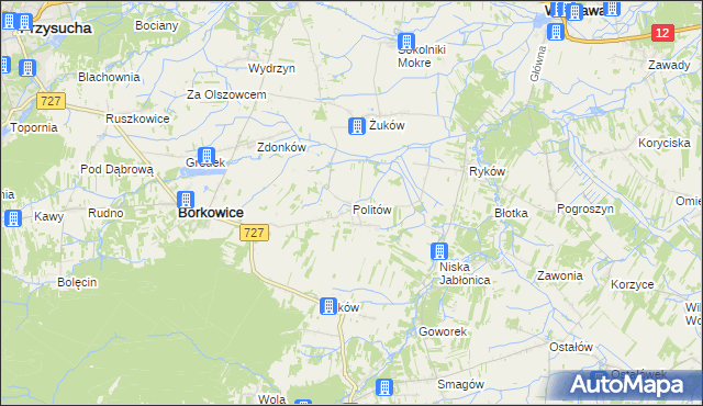 mapa Politów, Politów na mapie Targeo