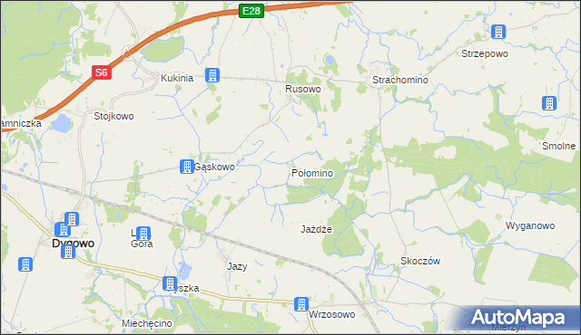 mapa Połomino, Połomino na mapie Targeo