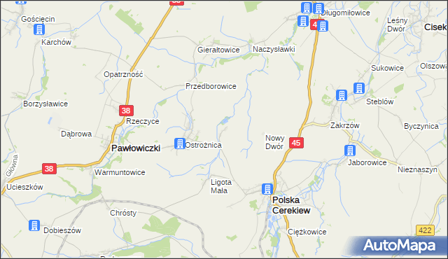 mapa Połowa, Połowa na mapie Targeo