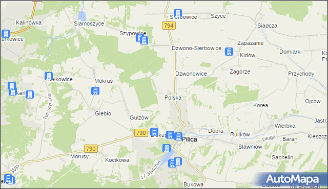 mapa Polska, Polska na mapie Targeo