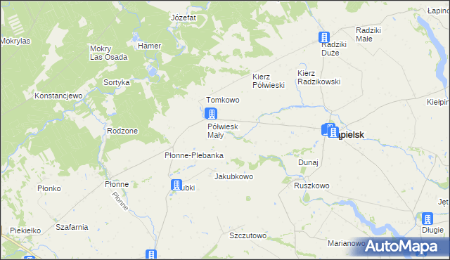 mapa Półwiesk Duży, Półwiesk Duży na mapie Targeo